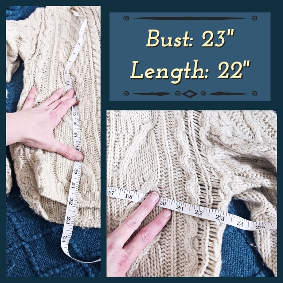 McKennas - Washable Pure Wool Turtleneck Cableknit Sweater - Picture 3 of 4